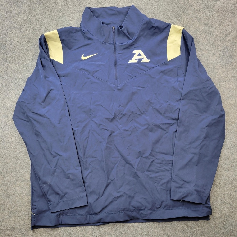 Nike Jacket Mens 2XL Blue‎ 1/4 Zip Windbreaker Team Athletic Coat DUS715-423